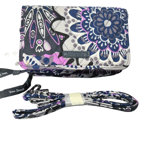 Vera Bradley "Mimosa Medallion" RFID Quilted Crossbody Wristlet - Picture 4 of 7